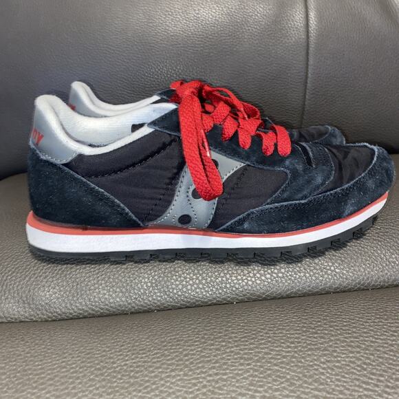 Vintage Woman’s 6.5 Saucony Jazz Original Black Running Walking Shoes Sneakers - Picture 4 of 10